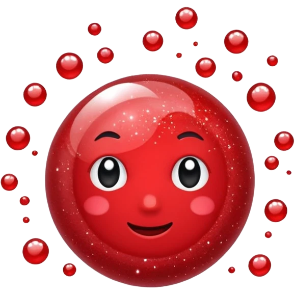 red glitter mark check emoji