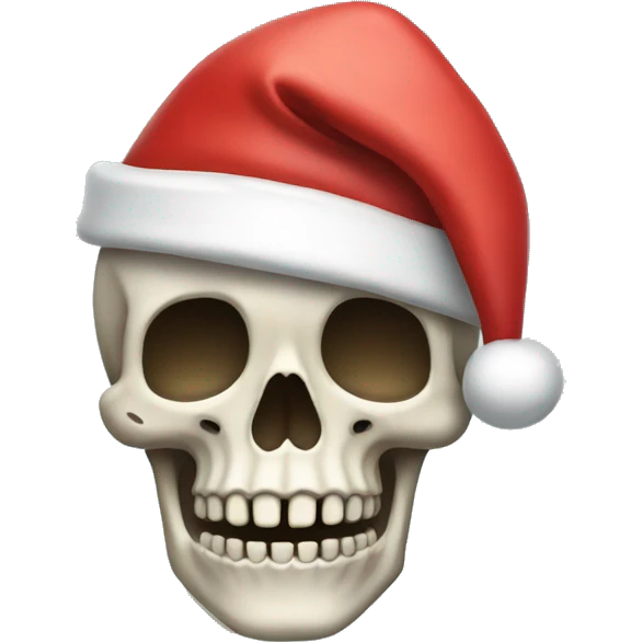 Skeleton in a Santa hat emoji