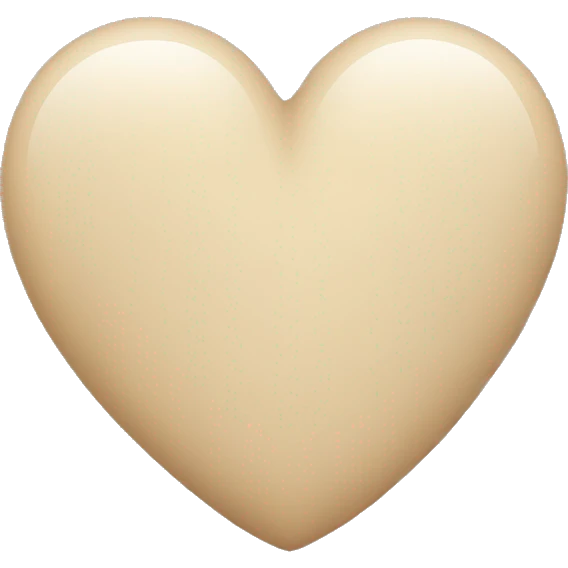 beige heart emoji