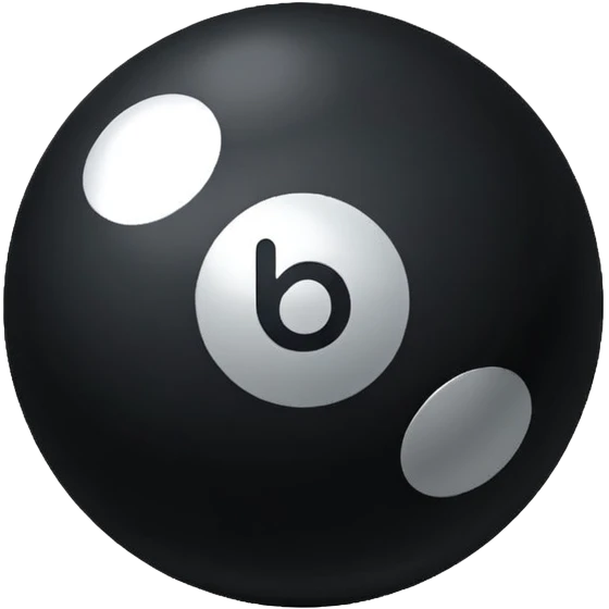 Black Ball with MB written on in the middle of it. Nothing else no holes or anything. emoji