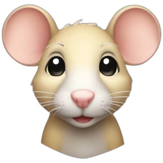 Rat with blond hair emoji