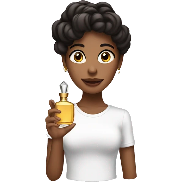 Alexis with perfume emoji
