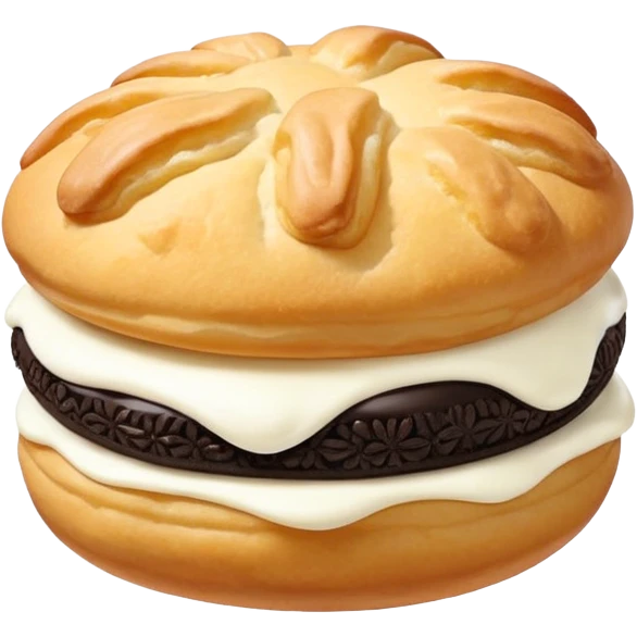 oreo cream puffs, simplified, clear, emoji-like, no faces emoji