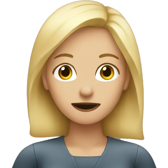 blonde woman making quiet sign emoji