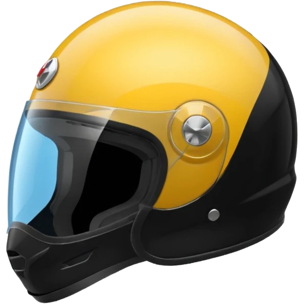 Biker helmet black in colour including the visor glass emoji