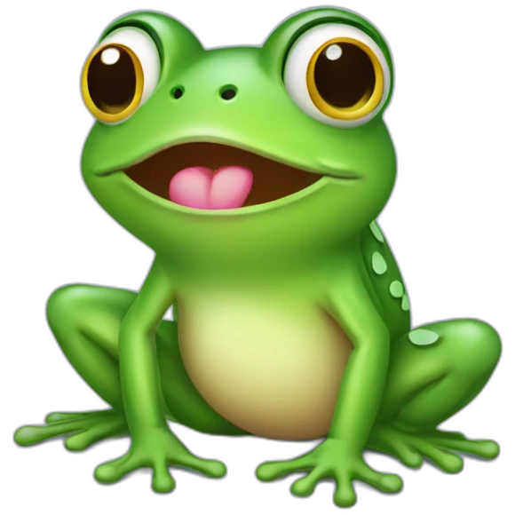 a green frog that is in love emoji