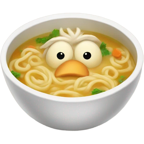 Sad chicken noodle soup emoji