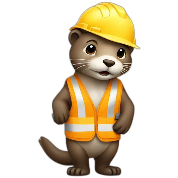 otter as construction worker emoji