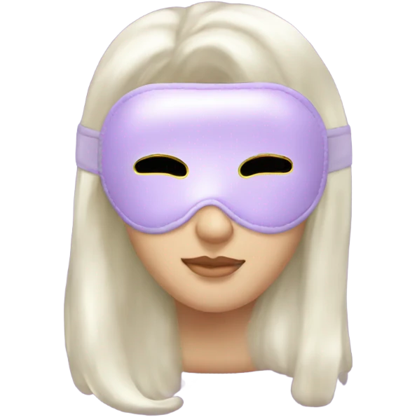 Pale purple satin sleep mask emoji