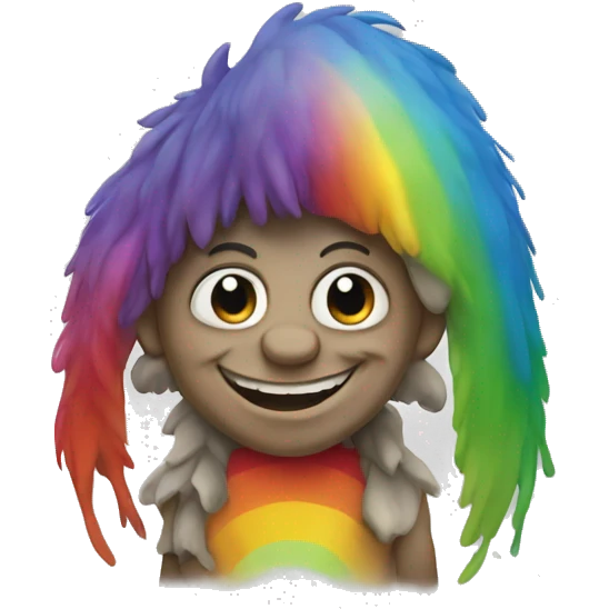 Rainbow with a troll under it  emoji