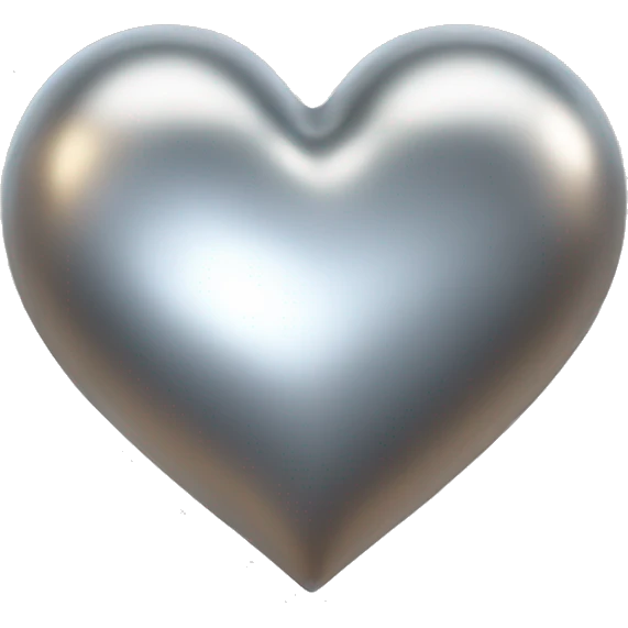 metallic heart emoji