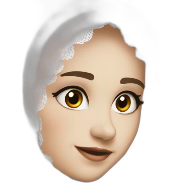 veiled girl smiling at viewer emoji