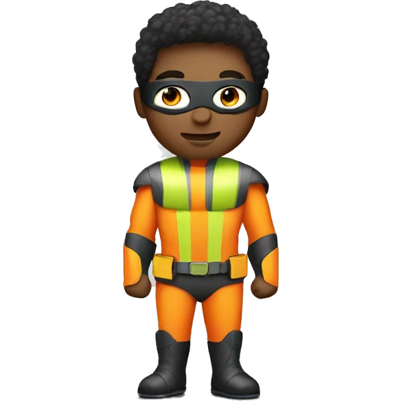 Superhero wearing high visibility reflective clothing emoji