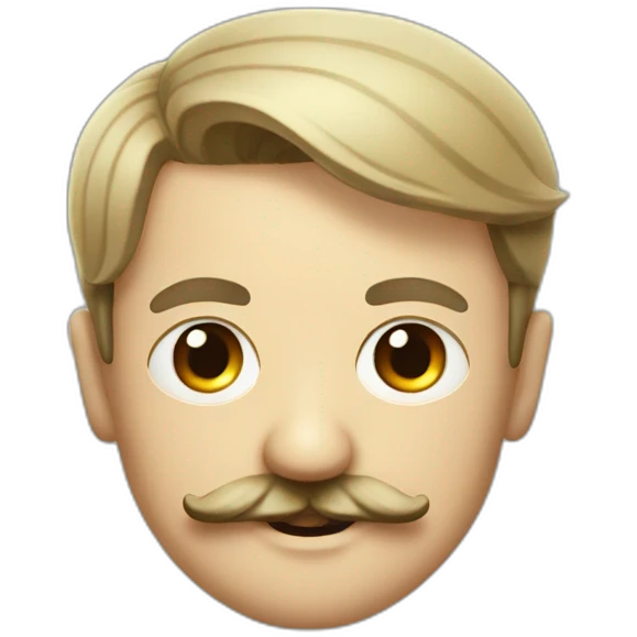 hitler avec une toute petite moustache emoji