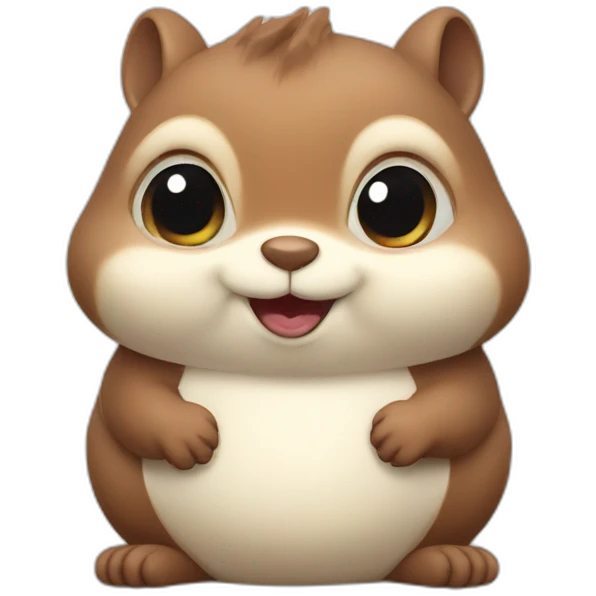 Cute little chubby Squirrel emoji