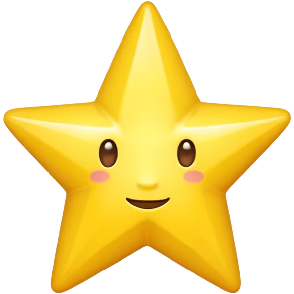Yellow star 3d emoji
