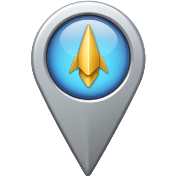 Maps pin normal without any smiley faces emoji