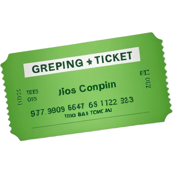 green ticket emoji