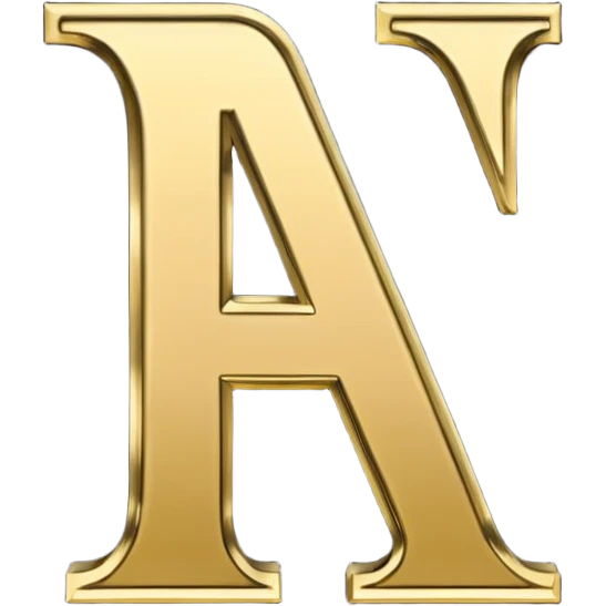 letter H in black and gold emoji