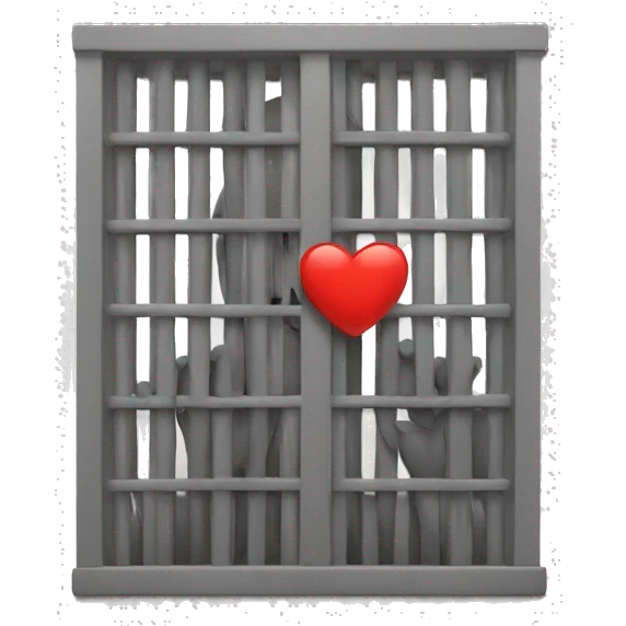 Jail with heart emoji