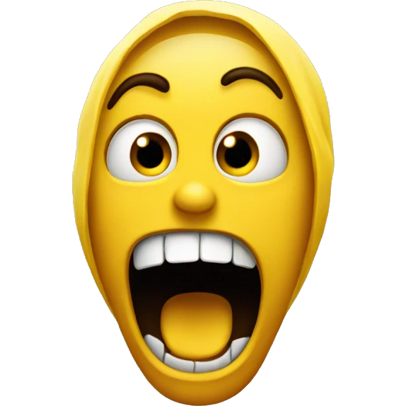 scared yellow emoji screaming emoji