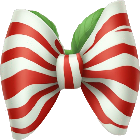  Peppermint bow red emoji