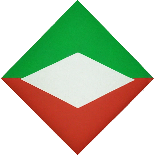 Red and green triangle flag  emoji