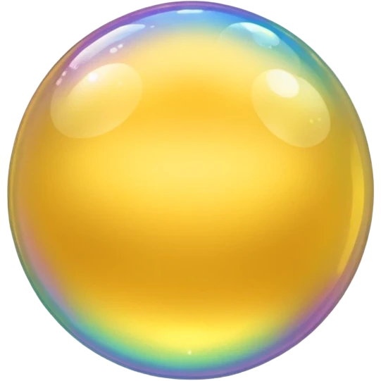 yellow golden sparkling bubble emoji