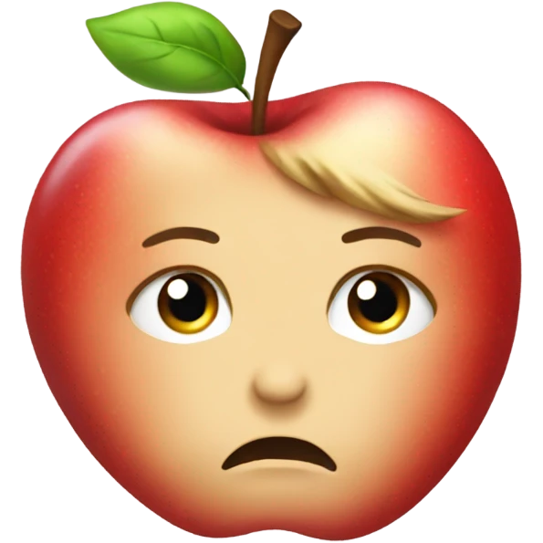 Sad apple wearing Taylor swift merch emoji