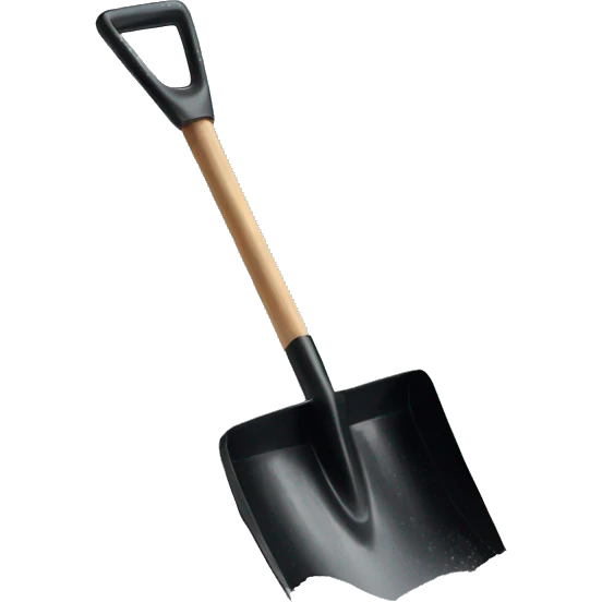 Black  square SHOVEL IN SNOW emoji