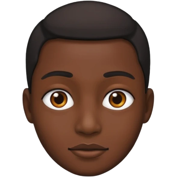 Make face black emoji