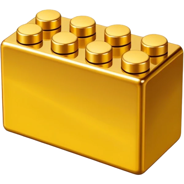 Golden lego brick emoji