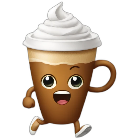 Running coffee emoji