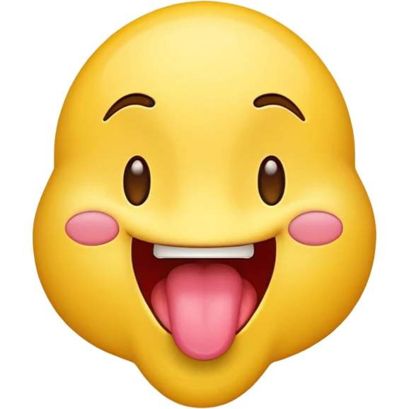 emoji with tongue out upwards like the trend emoji