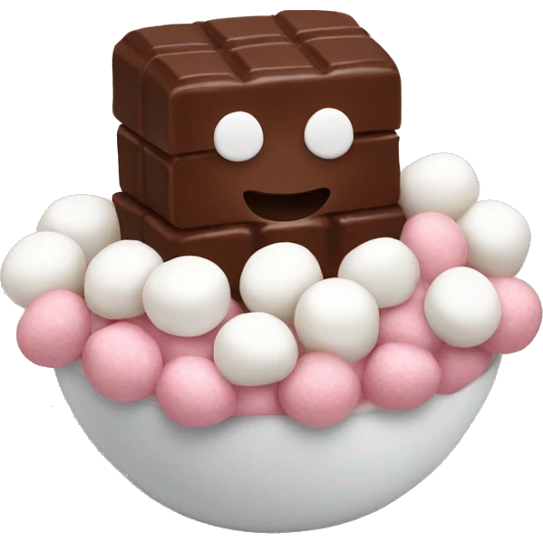 chocolate with marshmallows emoji