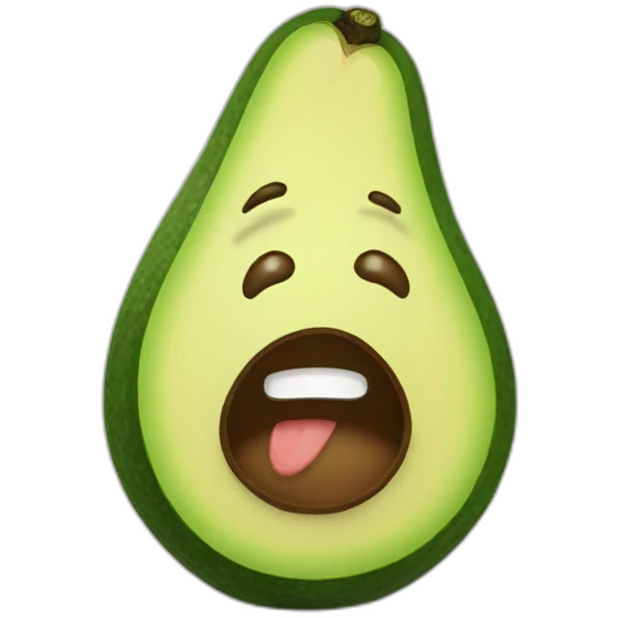 avocado winking emoji