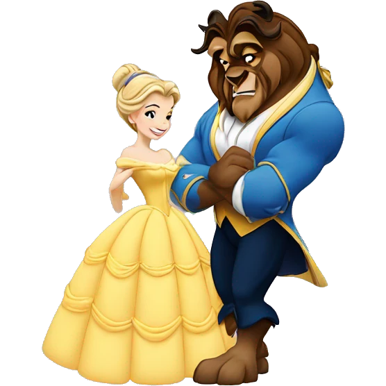 Beauty and the Beast and Cinderella  emoji