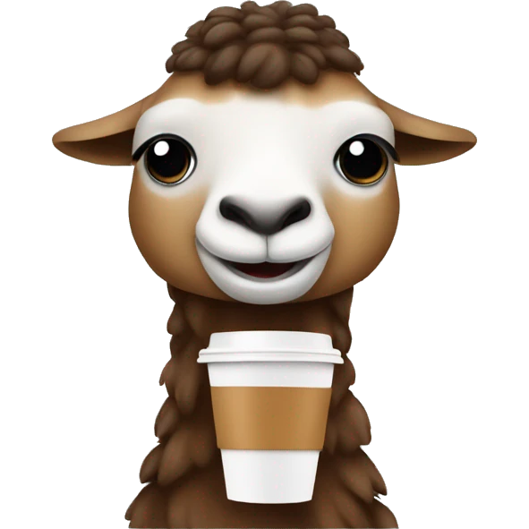waterlama with coffee  emoji