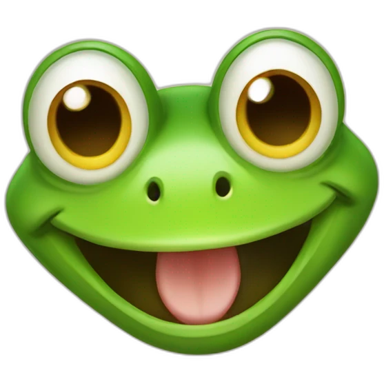 Frog laughing emoji