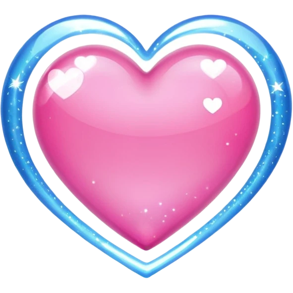 a pink heart with sparkles emoji
