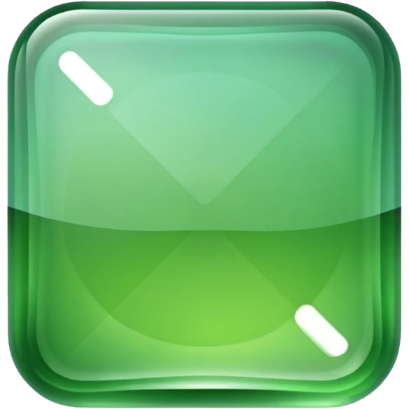 Green Square glass. emoji