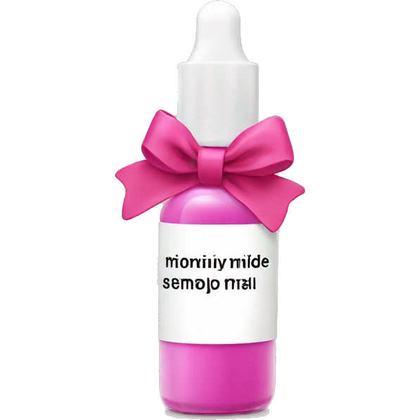 Ordinary nicinimide serum with a tiny pink bow on it  emoji