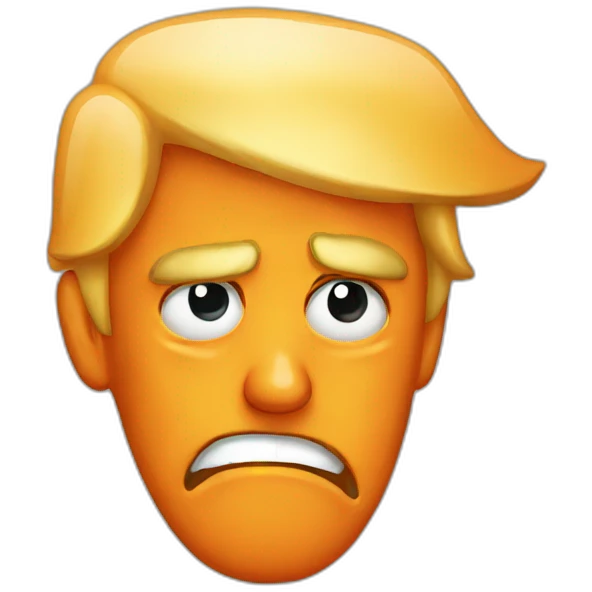 orange trump crying emoji