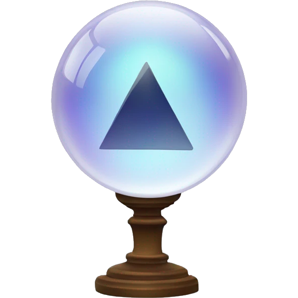 crystal ball with the "shuffle playlist" icon overlayed emoji