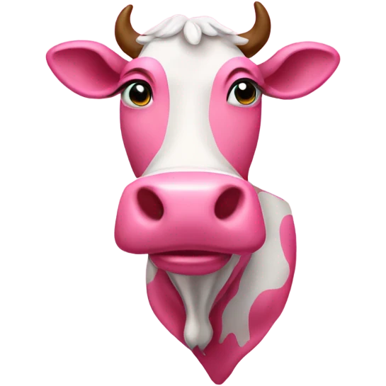 Pink cow emoji