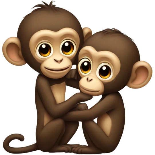 monkeys in love  emoji