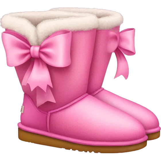 pink uggs with bows emoji