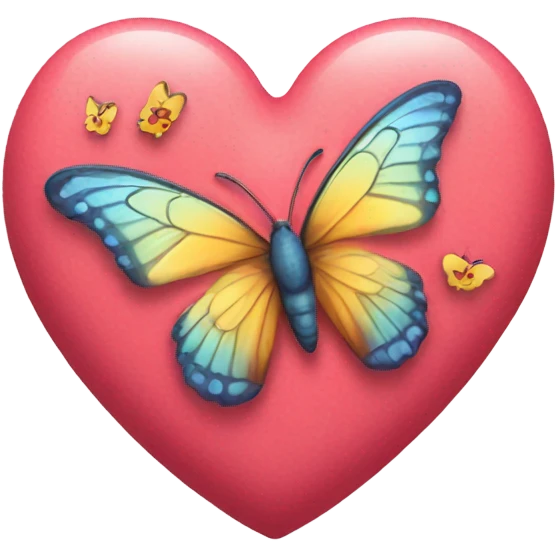 Love heart with butterflies  emoji