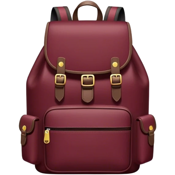 dark burgundy backpack emoji