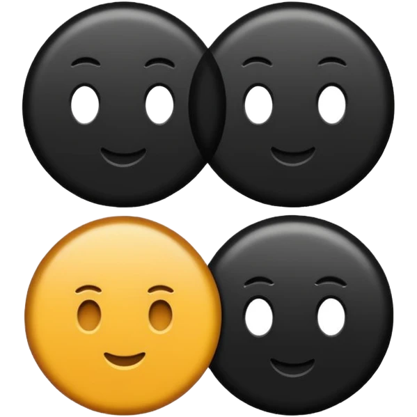 Make to round circles and one long line emoji